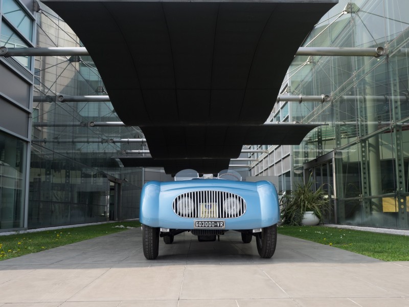 Museo Nicolis, Villafranca Verona, Fiat 500 Colli Spider Barchetta 1949, auto d'epoca ph Mercanzin