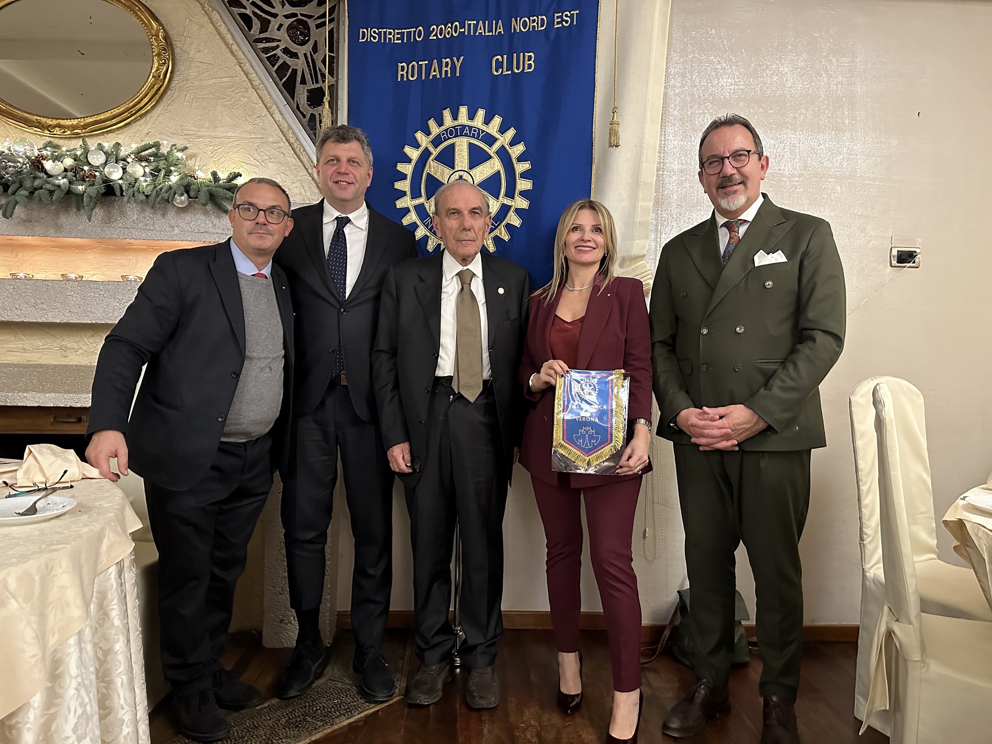 Rotary Club da sx Bontempini, Federico, Donadelli, Nicolis, Dall'Oca ph Museo Nicolis
