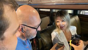 Museo Nicolis, RSI Svizzera intervista a Silvia su Isotta Fraschini ph Museo Nicolis