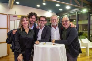 Museo Nicolis Villafranca Verona, Silvia Nicolis con Francesco Vena, Marco Amato, Marco Ponzano e Seminario Museimpresa 2024 Torino, Terrazza Reale Mutua, ph Lorenzo Passoni