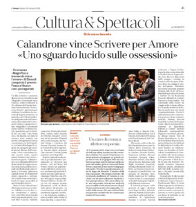 Museo Nicolis, Villafranca Verona, Premio Letterario Scrivere per Amore, L'Arena