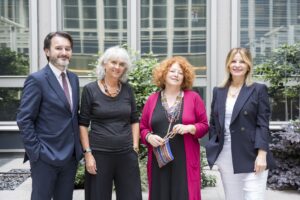 Silvia Nicolis con Antonio Calabrò, Marco Amato, Carolina Lussana e Lucia Nardi, ph Museimpresa @lorenzo.passoni