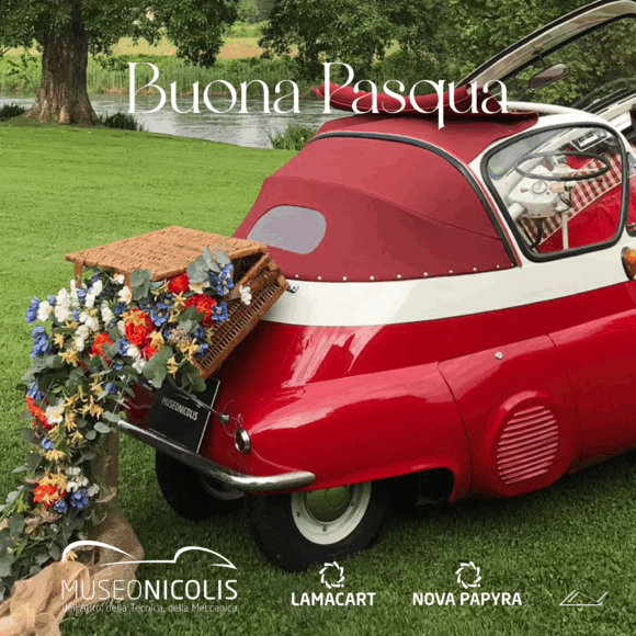 Museo Nicolis, Villafranca Verona, Auguri di Buona Pasqua, auto d'epoca, ph Museo Nicolis Museo Nicolis, Villafranca Verona, Auguri di Buona Pasqua, auto d'epoca, ph Museo Nicolis