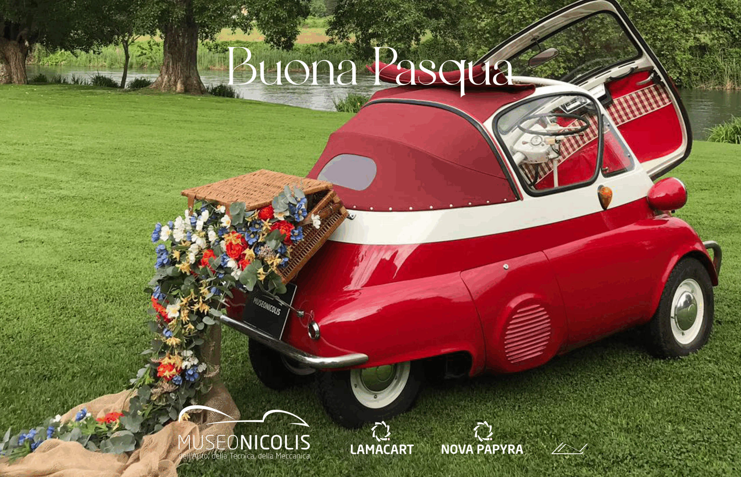 Museo Nicolis, Villafranca Verona, Auguri di Buona Pasqua, auto d'epoca, ph Museo Nicolis Museo Nicolis, Villafranca Verona, Auguri di Buona Pasqua, auto d'epoca, ph Museo Nicolis