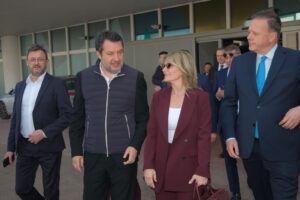 Museo Nicolis, Villafranca Verona, LetExpo 2026, Silvia Nicolis con Matteo Salvini e Federico Bricolo, ph Stefano Valentino