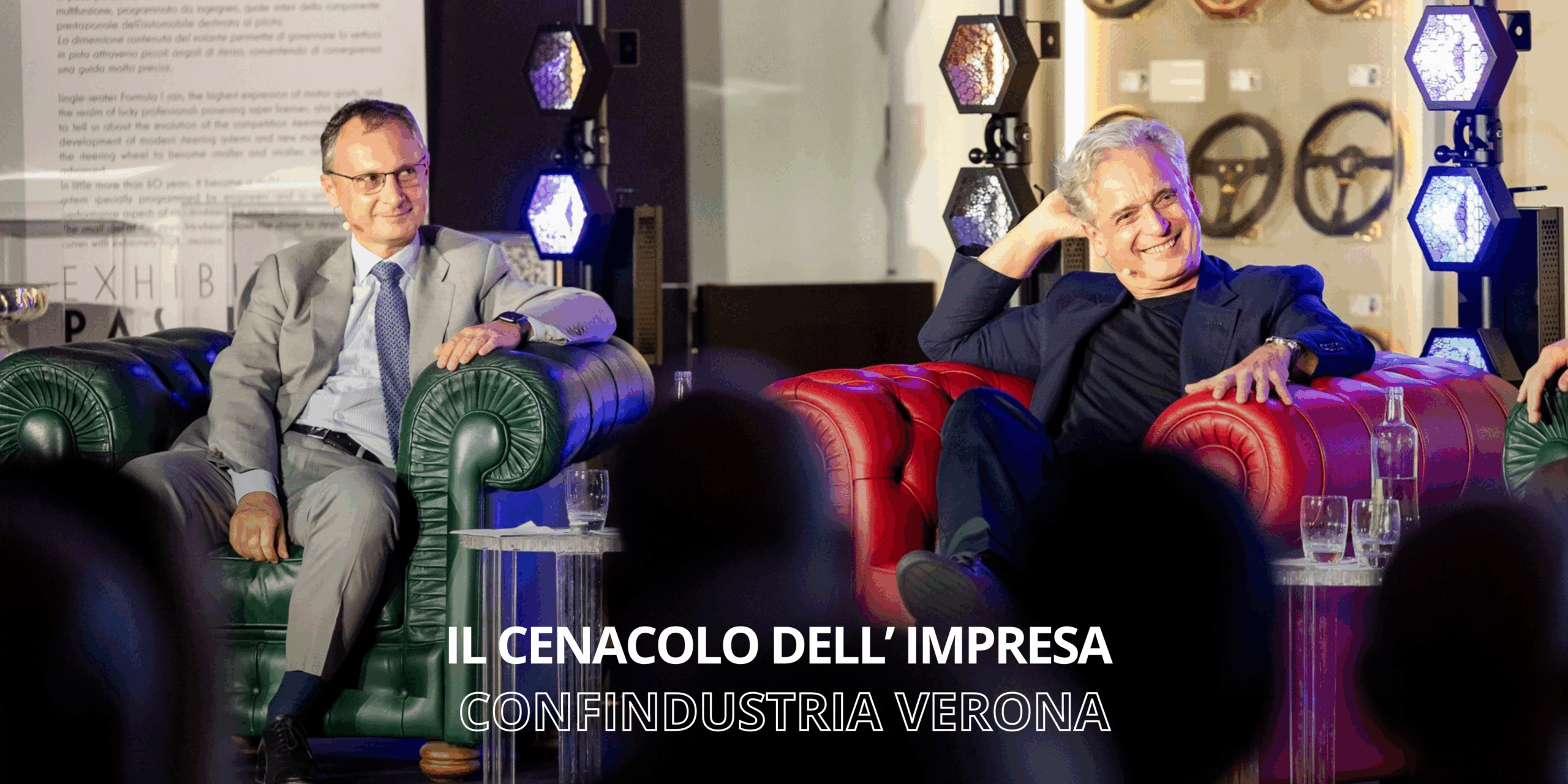 Copertina WEBcen fin Museo Nicolis, Villafranca Verona, Il Cenacolo Dell'Impresa, Confindustria Verona, Gian Luca Rana, Giovanni Pastificio Rana e Matteo Borsani ph Michele Franceschini per Confindustria Verona